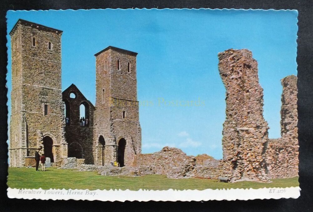 Reculver Towers Herne Bay Kent-Valentines Valux Postcard