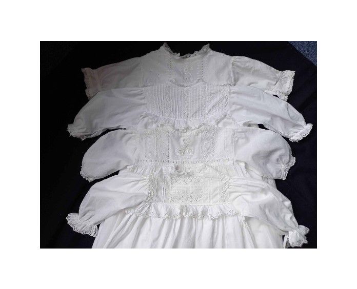 Antique Baby Gowns Bundle-Edwardian Era-Lot of 4 Dresses-Two Handsewn