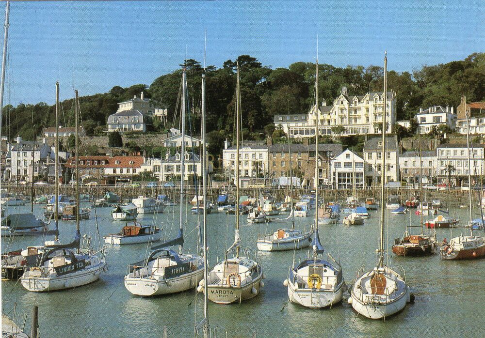 St Aubins Harbour, Jersey, UK Channel Islands-Colour Photo Postcard