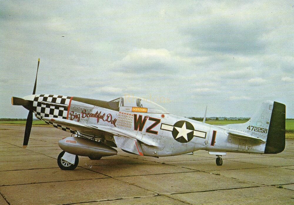 North American P51D Mustang-Duxford Aircraft Collection No 2- Imperial War Museum Postcard