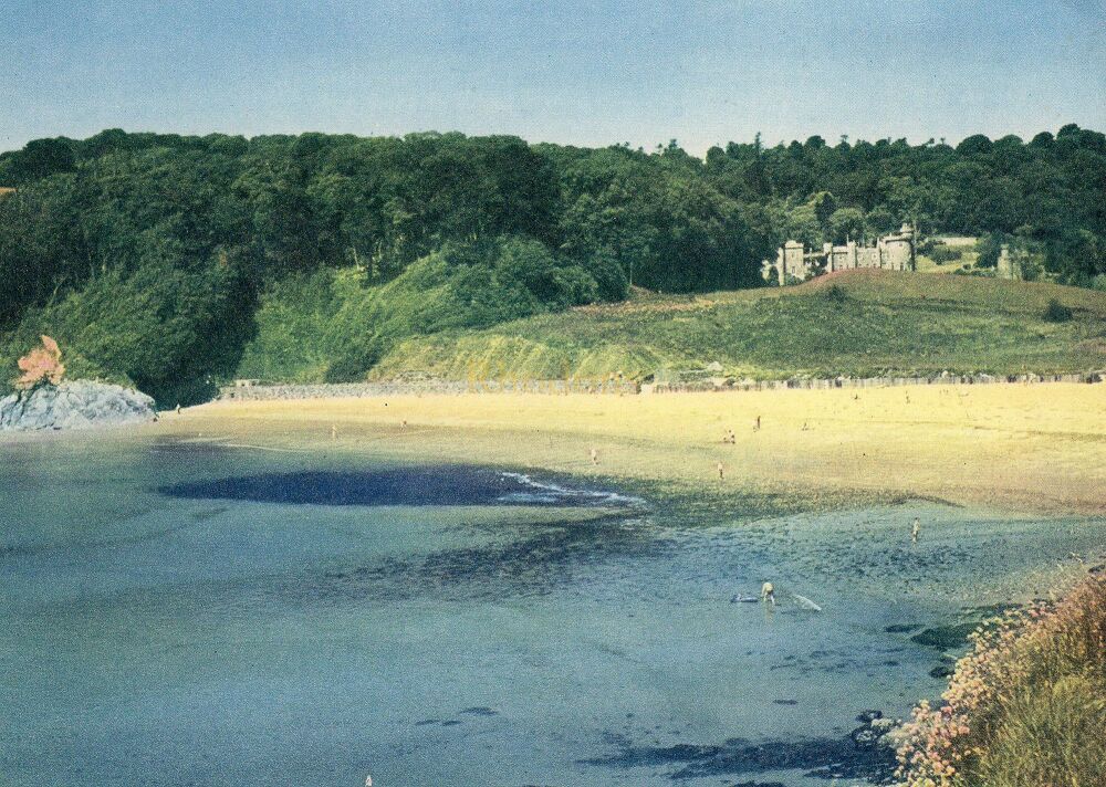 Porthluney Beach Cornwall - Colour Photo Postcard