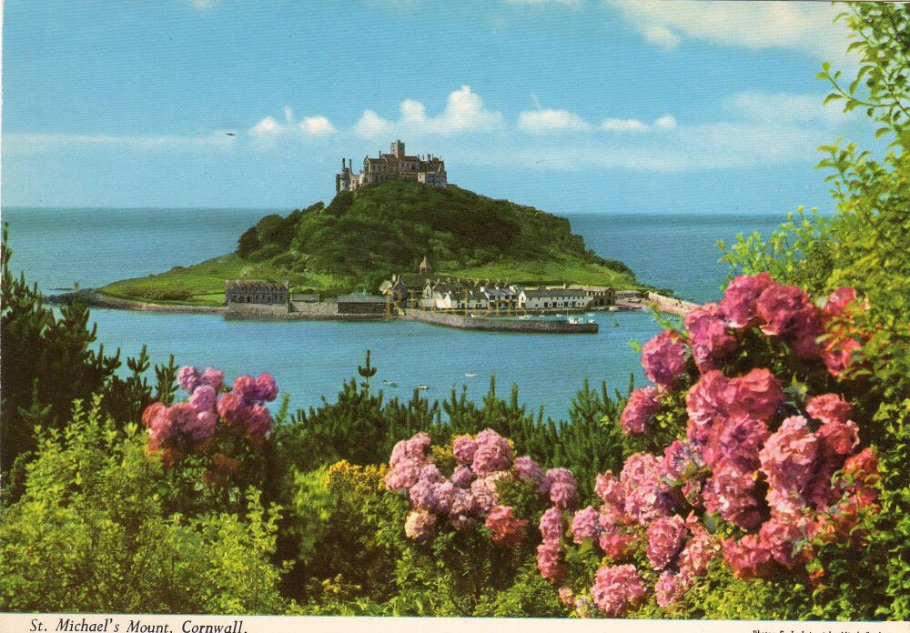 St Michaels Mount, Cornwall-John Hinde Postcard