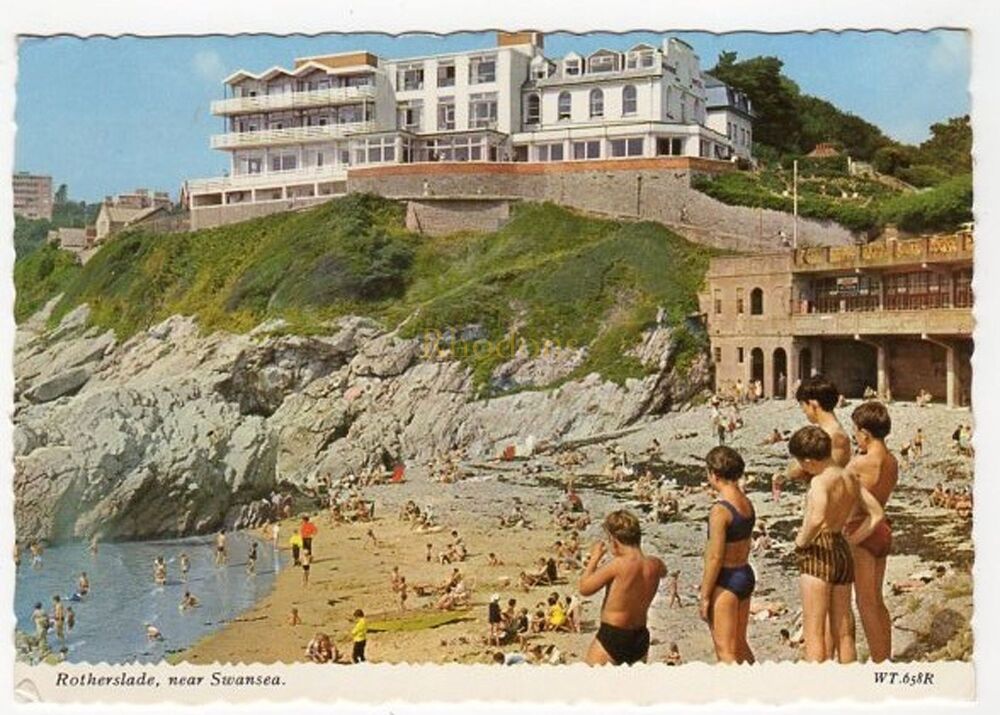 Rotherslade Near Swansea Gower West Glamorgan, Wales-Colour Photo Postcard