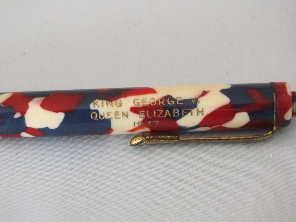 King George VI and Queen Elizabeth 1937 Coronation Commemorative Propelling Pencil-For Spares/Repair