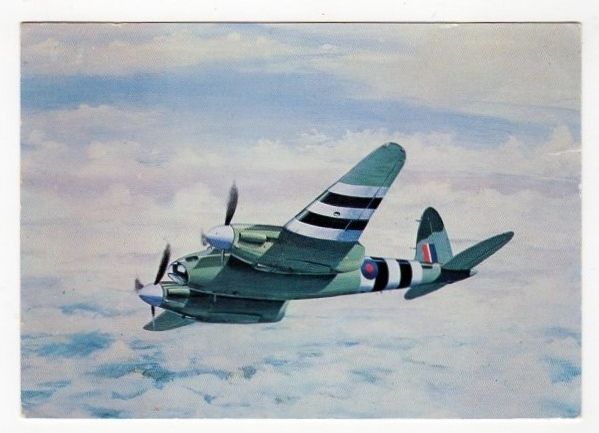 Vintage Aviation-Mosquito Mark IV From A Painting By Thomas Fishburn-J Arthur Dixon Postcard