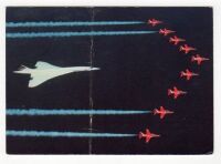 Concorde In Flight With Red Arrows - Circa 1990s Postcard