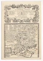 A Map Of Hampshire By John Owen and Emanuel Bowen-1980s Anglia Maps Postcard