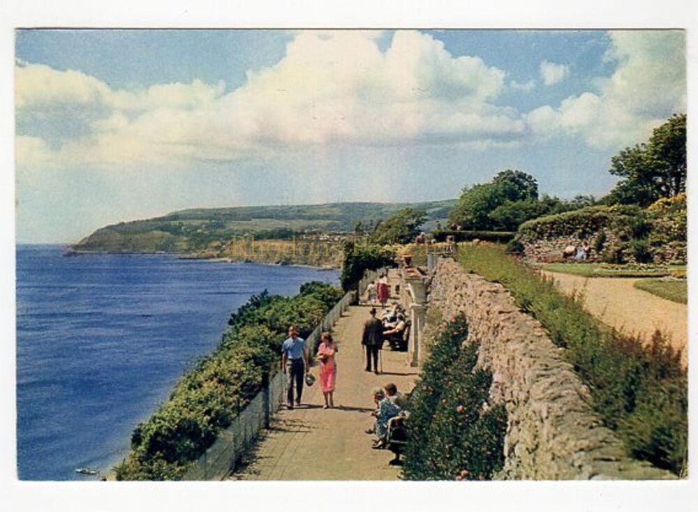 Battery Gardens and Cliff Walk, Sandown, Isle Wight -J Arthur Dixon Postcard