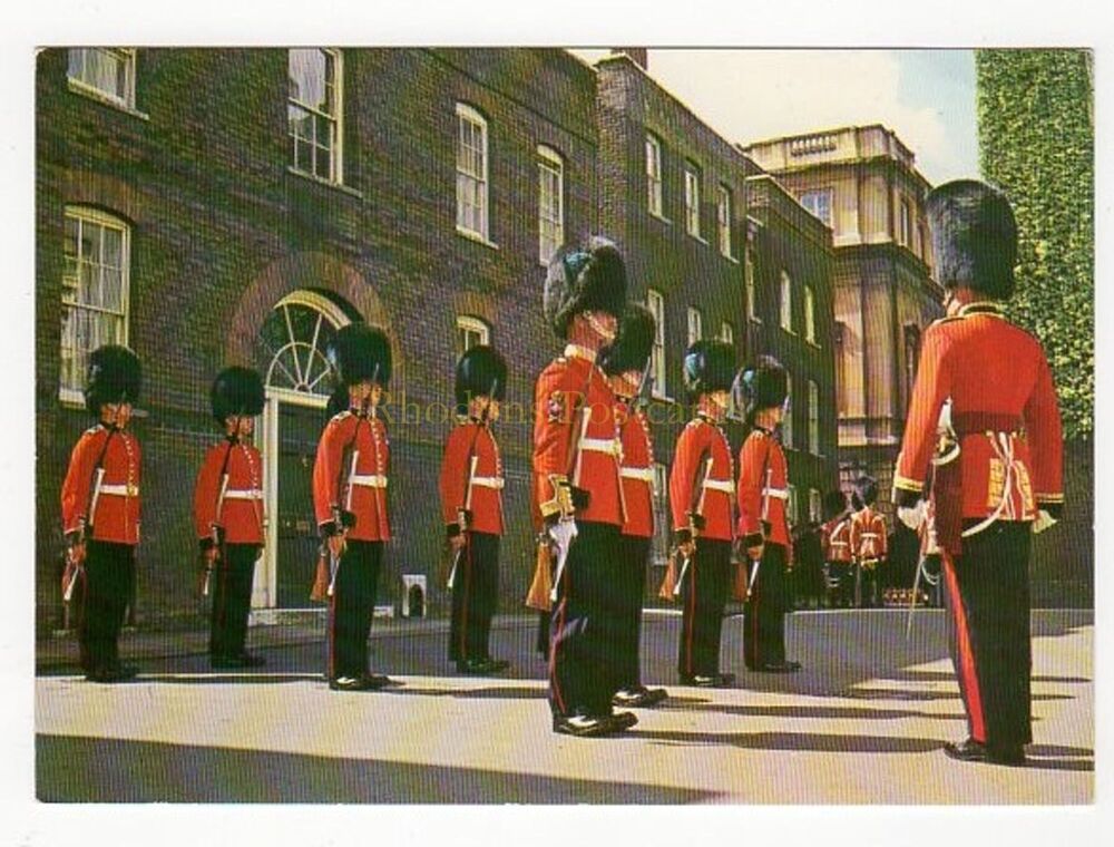 Irish Guards In London-J Arthur Dixon Colour Photo Postcard