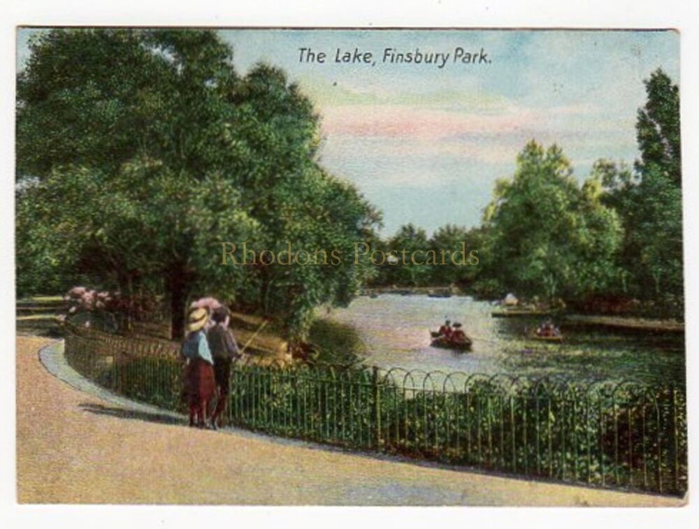 The Lake Finsbury Park, London-Early 1900s Postcard