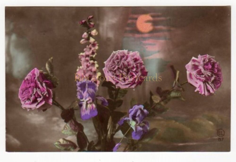 Flowers-Early 20th Century French Postcard