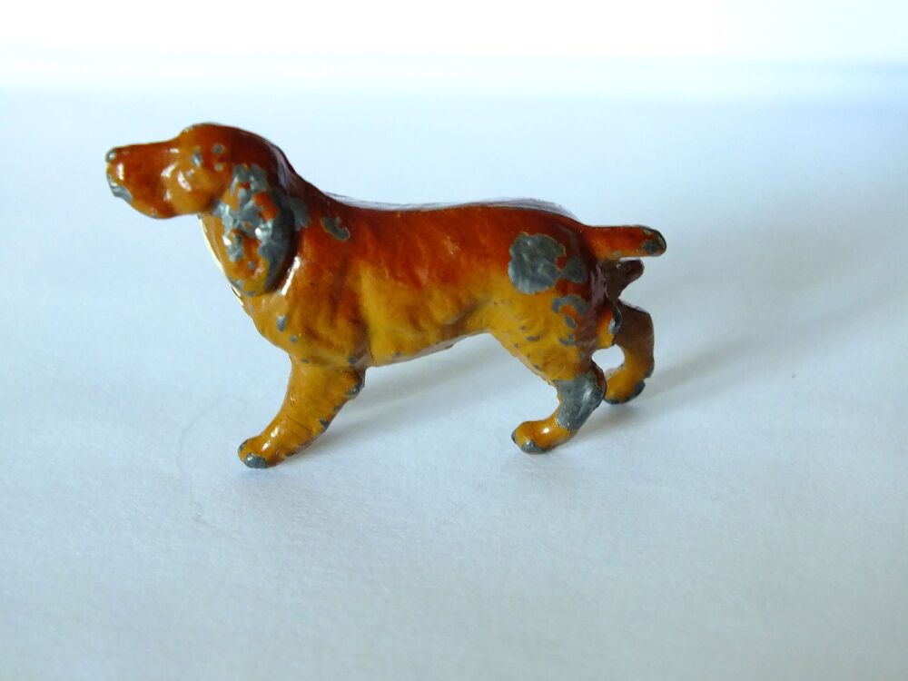 Miniature Dog Figure-Painted Cast Metal