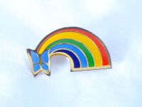 Rainbow Pride, Peace, NHS Colours Lapel Badge / Pin Brooch