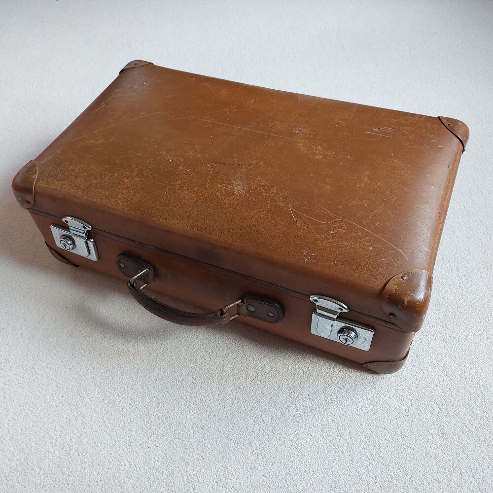 Vintage Globe Trotter Brand Hard Suitcase