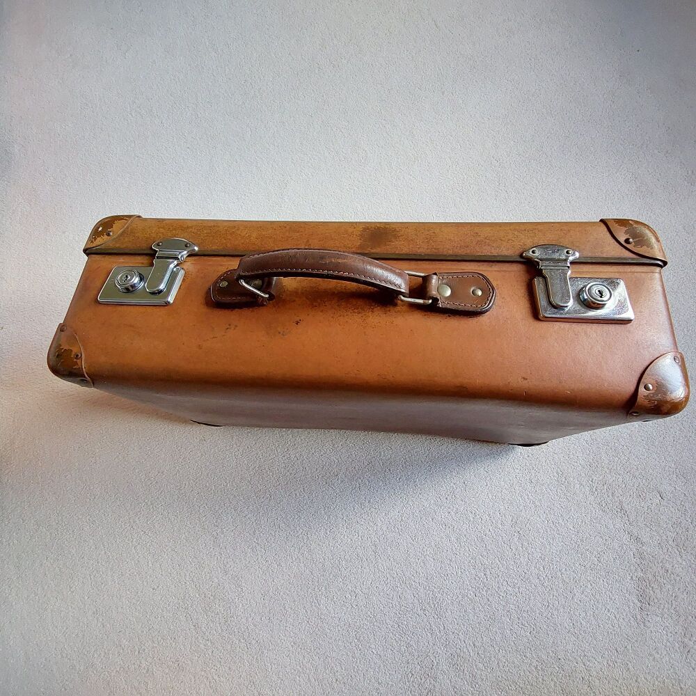 Vintage Globe Trotter Brand Hard Suitcase