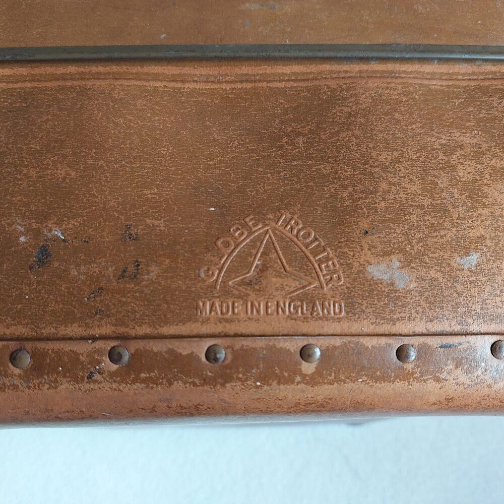 Vintage Globe Trotter Brand Hard Suitcase