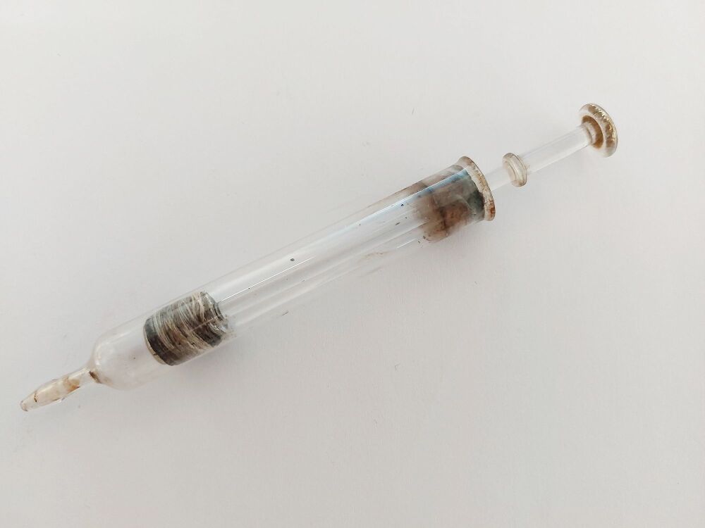 Antique Glass Medical Syringe