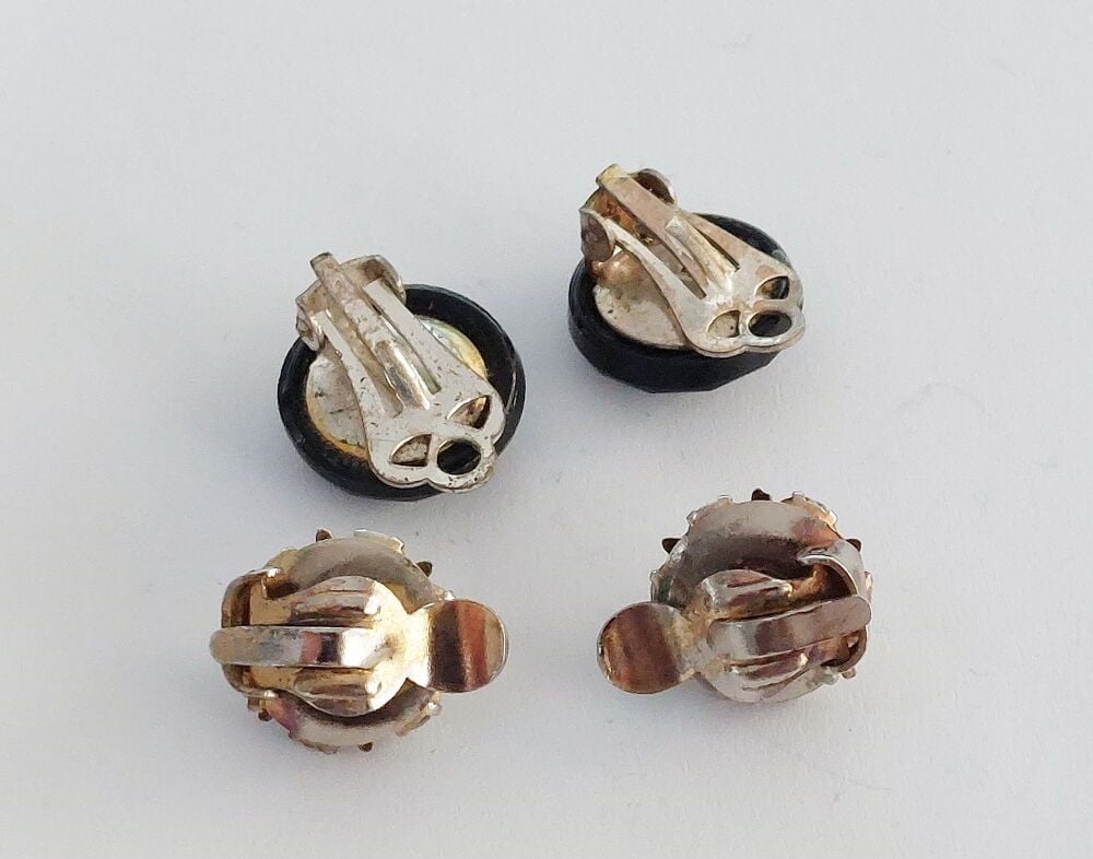 Costume Jewellery Clip On Earrings - 2 Pairs
