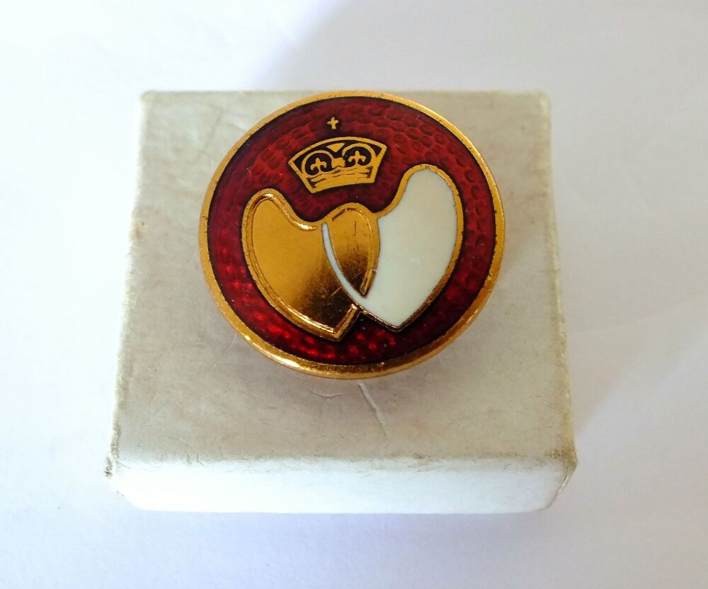 Blood Donor Lapel Buttonhole Badge- Gilt & Enamels - Boxed
