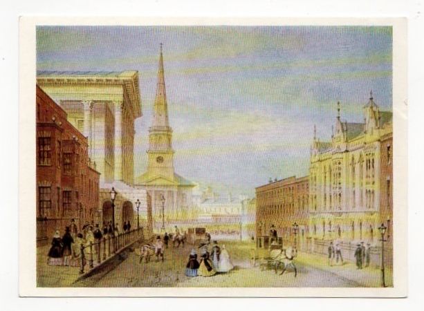 Paradise Street In 1845 By Charles Rudd-Birmingham Museum and Art Gallery Postcard
