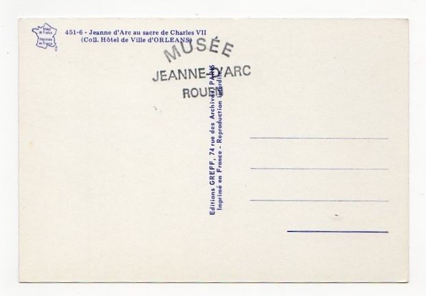 Joan of Arc-Jeanne D'Arc Museum Rouen Colour Postcard