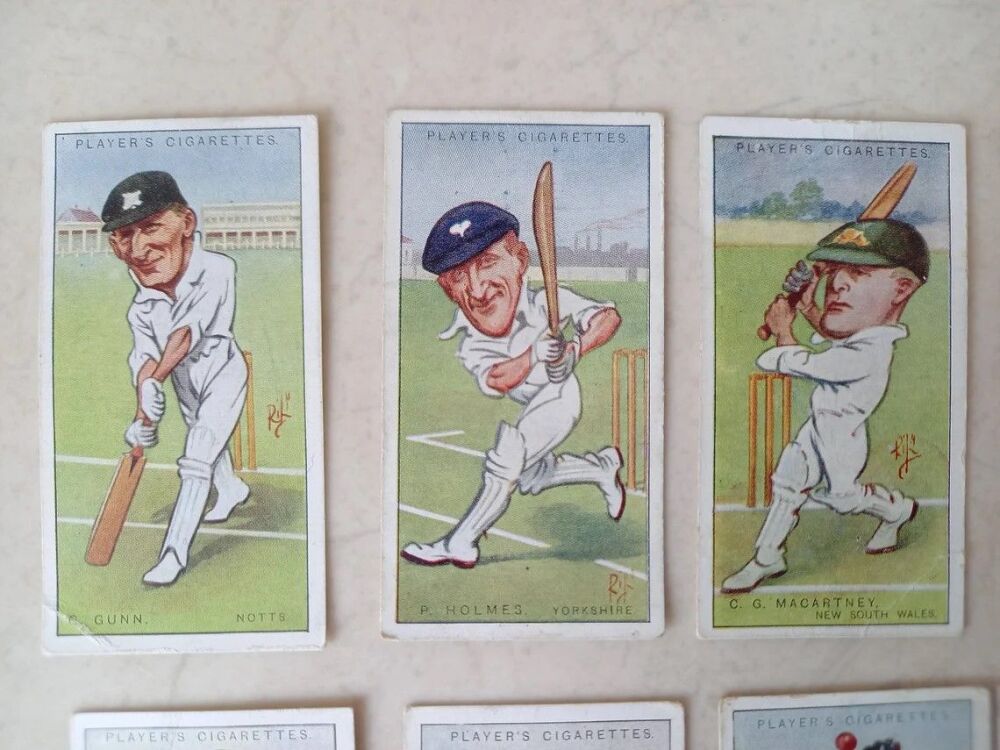 John Player Cigarette Card-Cricketers Caricatures by RIP Circa