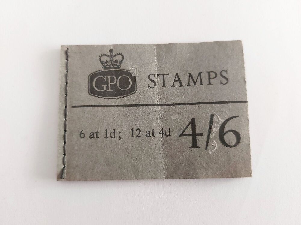 GPO Postage Stamps Booklet 4/6 - 1960s Vintage