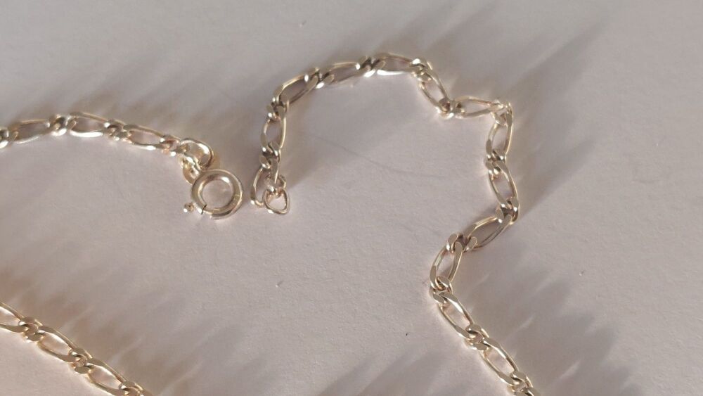 925 Silver Chain Link Necklace ( Length 18" / 46cms)