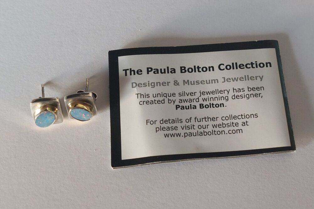 Silver and Opal Earrings - The Paula Bolton Collection