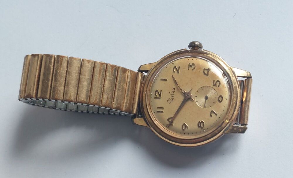 Vintage Gents Perfex Wristwatch - For Restoration-Spares-Repairs