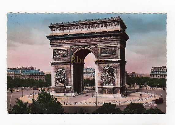 L'Arc de Triomphe de L'Etoille Paris France-Circa 1950s Postcard