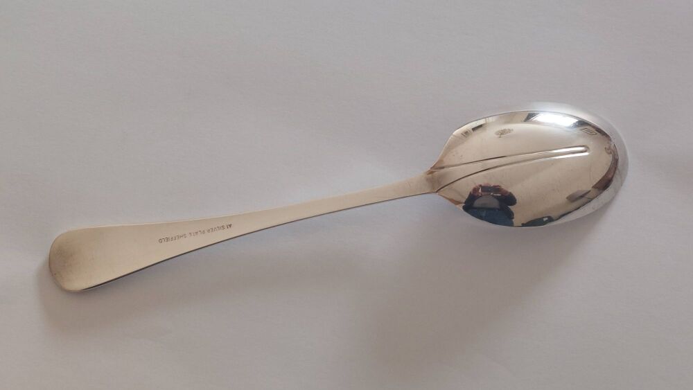 Serving Spoon (22 cms) - Rat Tail Pattern - Sheffield A1 Silverplate