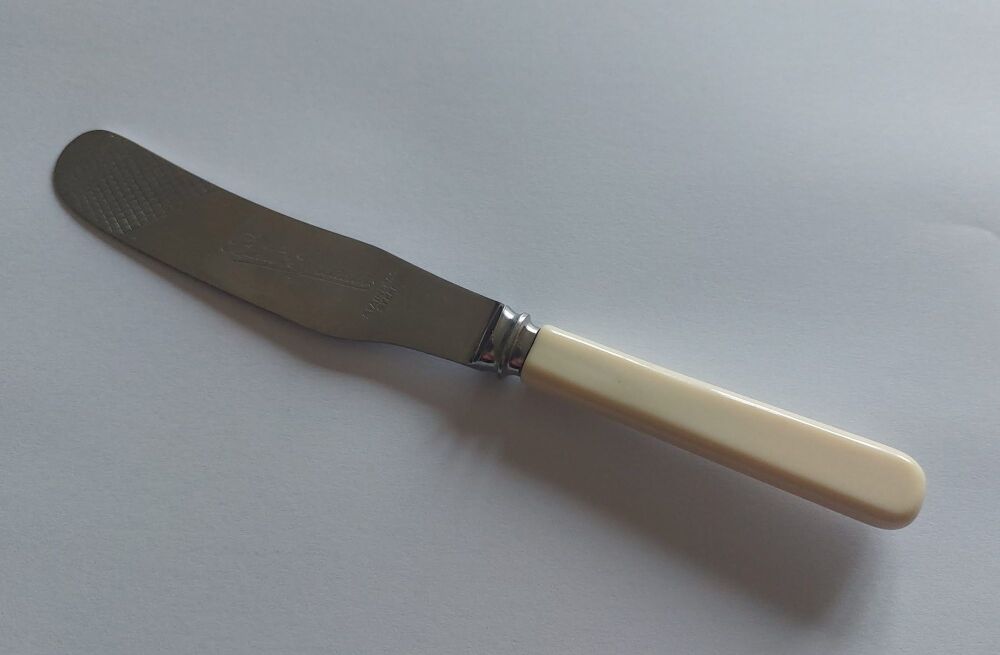 Butter Spreader Stainless Steel With Ivorine / Faux Bone Handle Mid