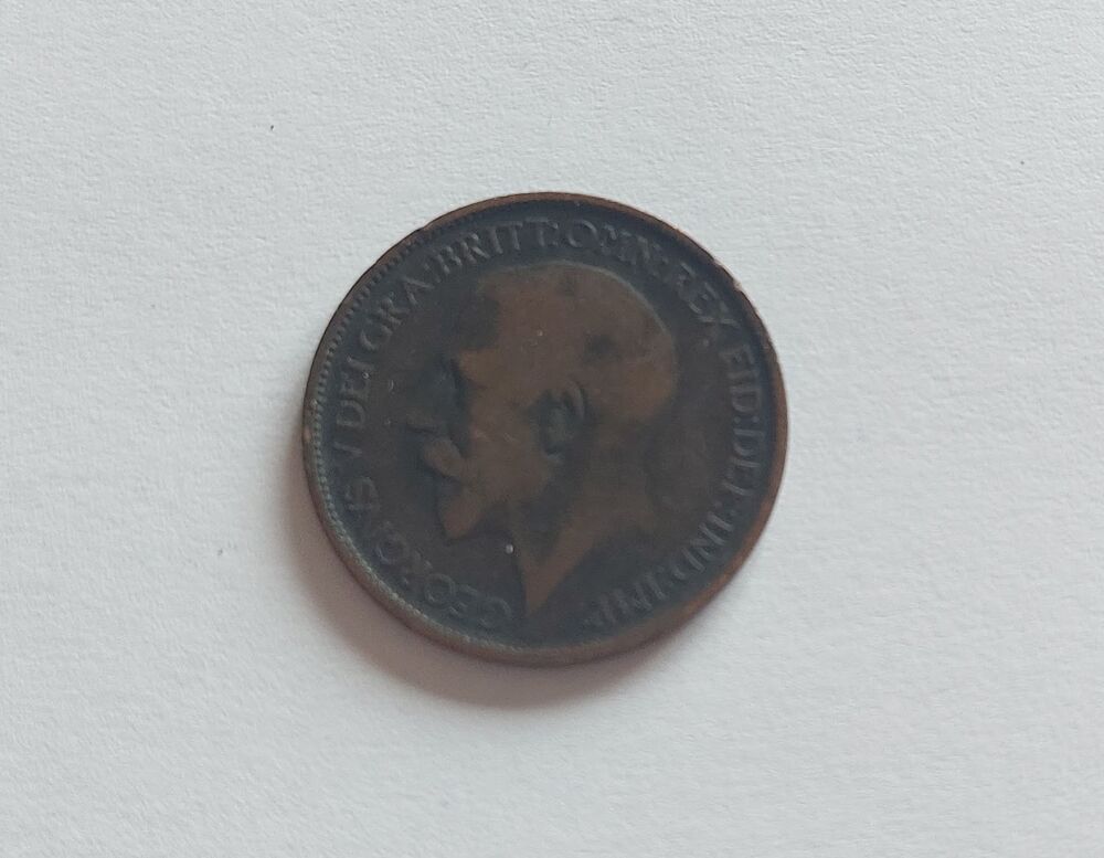 King George V 1917 Half Penny Coin