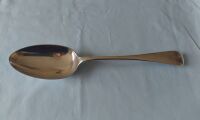 Table / Serving Spoon With Lion Rampant Crest - Old English Pattern Silver Plate By William Hutton & Son