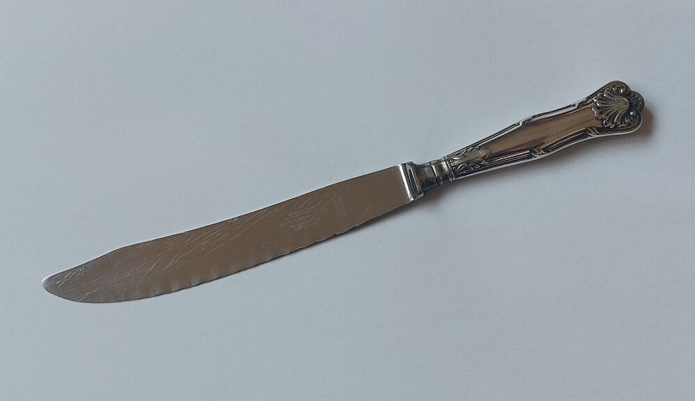 S Pearson Sheffield Stainless Cutlery-Hawkedge Blade Knife-26 cms-Kings Pat
