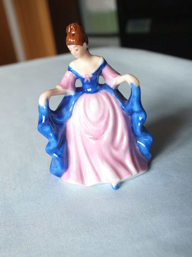 Royal Doulton Miniature Lady Figure 'Sara' - 2.50 Inches Tall