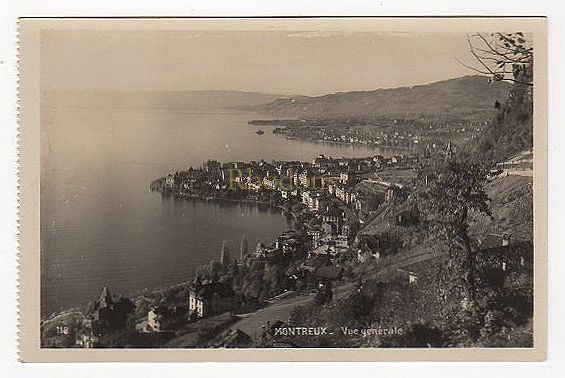 Montreux, Switzerland - Vue Generale - Early 1900s Photo Postcard