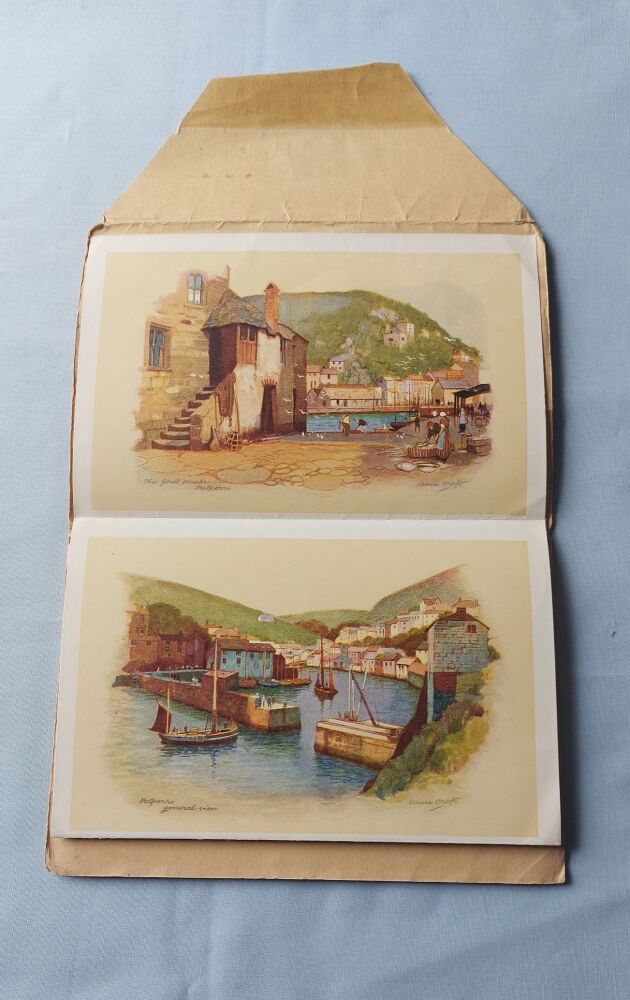 Souvenir Letter Card Of Polperro Cornwall-Circa 1930s Vintage
