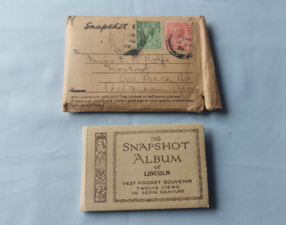 Snapshot Album of Lincoln-Vest Pocket Souvenir-12 Sepia Views - Photochrom Ltd