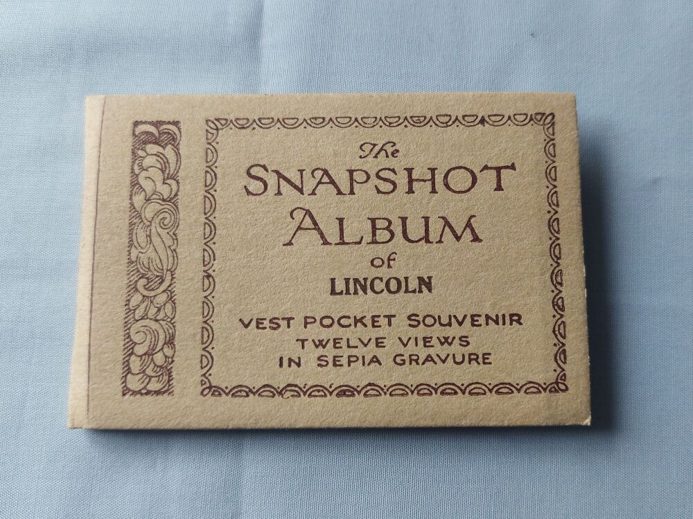 Snapshot Album of Lincoln-Vest Pocket Souvenir-12 Sepia Views - Photochrom Ltd