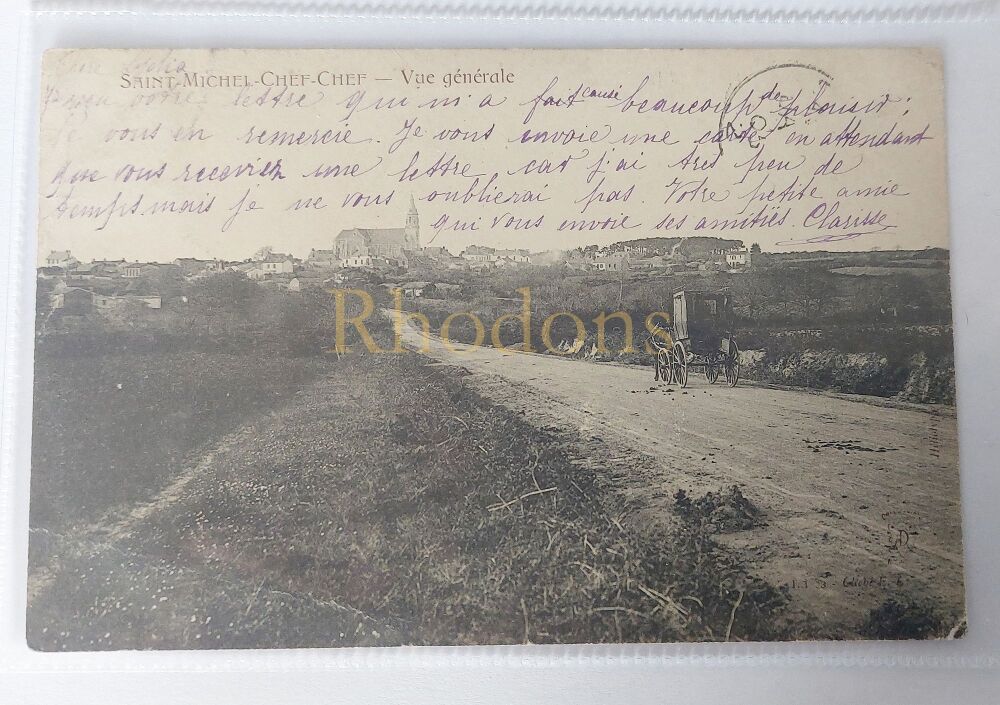 Miss  Lydia DAVIES, Cradock Street Swansea 1903 - Family History Research Postcard | Saint Michel-Chef-Chef, Loire-Atlantique