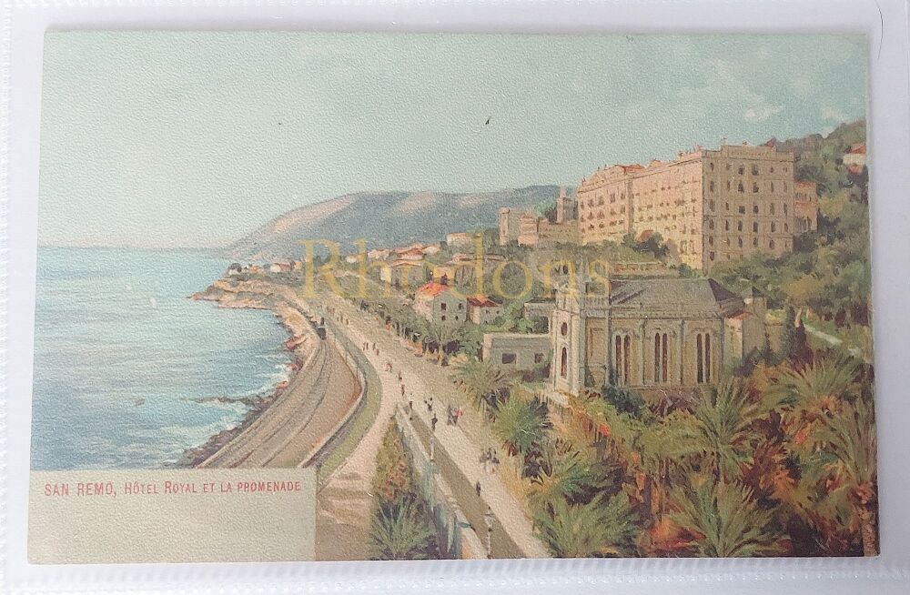 F FENN, Cambridge Road, Lowestoft |Hotel Royal and Promenade-San Remo-Early 1900s Postcard