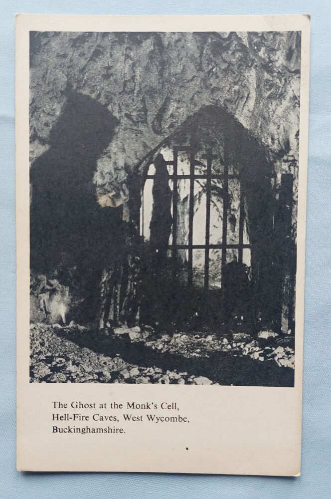 The Ghost At Monks Cell, Hell Fire Caves, West Wycombe Bucks Postcard