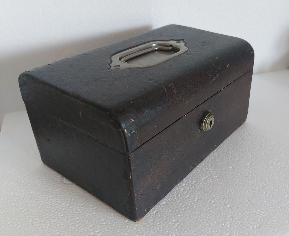 Antique Jewellery Box-Bramah Lock-Victorian or Edwardian Era