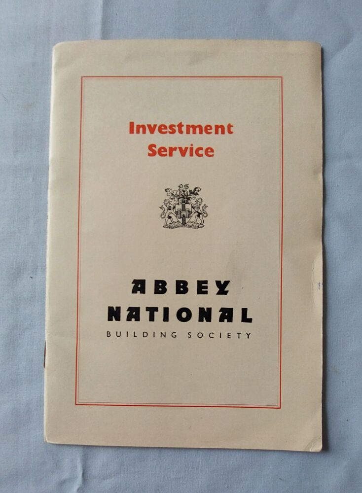 Abbey National Building Society Circa 1950s Investment Service Booklet