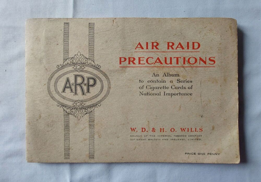 Cigarette Card Album and Cards-Air Raid Precautions Series-W D & H O Wills-Incomplete Set
