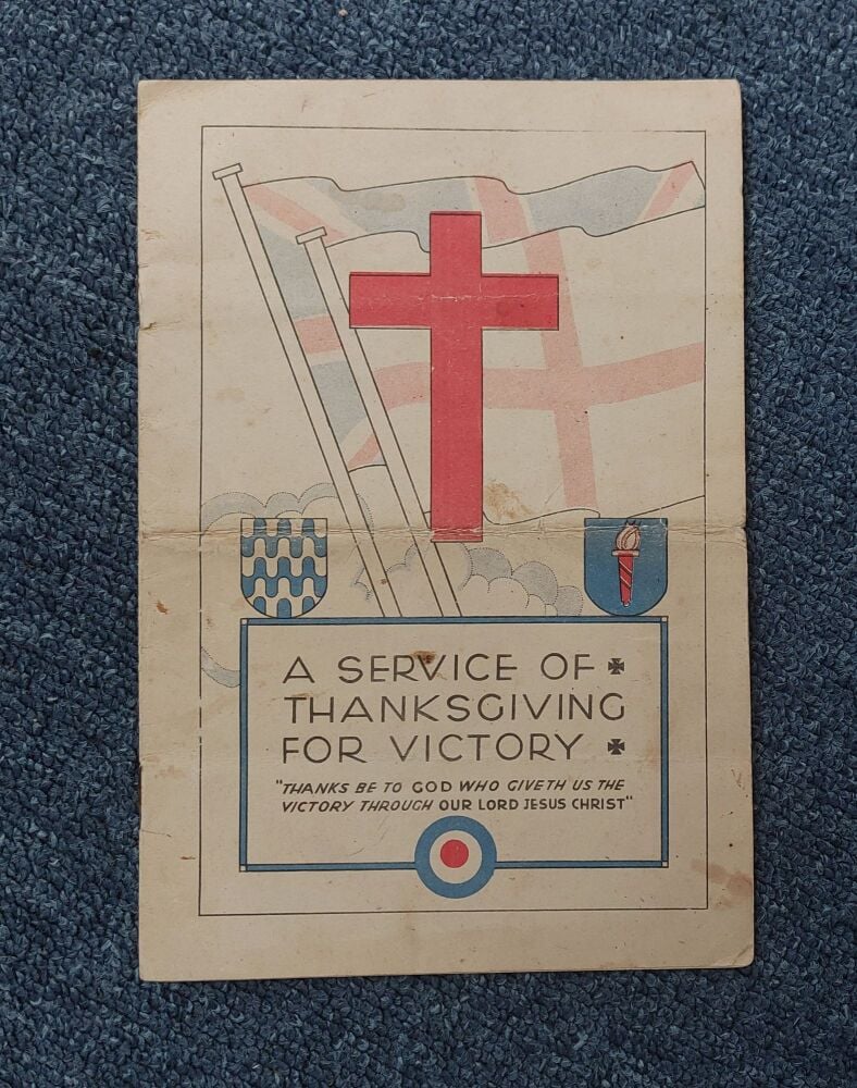 WWII Service Of Thanksgiving For Victory British Forces CMF (Central Mediterranean Forces) 1945