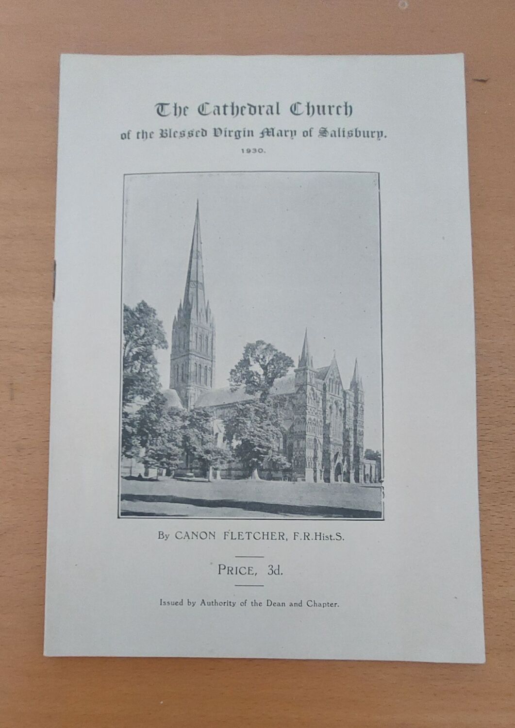 Salisbury Cathedral Guide Book By Canon Fletcher- 1930