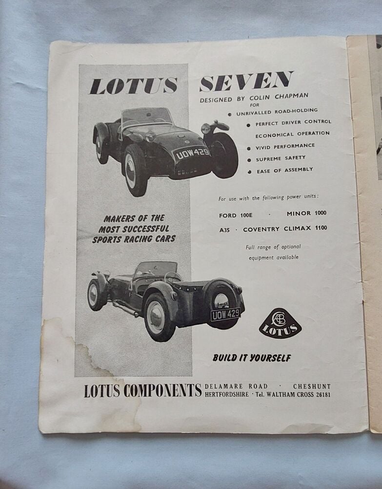 Sports Car and Lotus Owner Magazine - No 10 - Volume 3 - October 1959